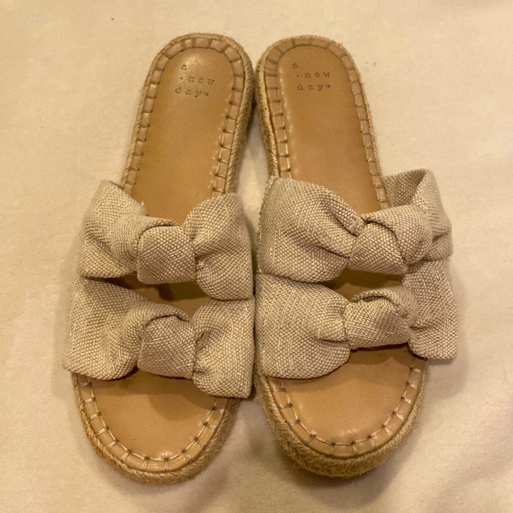 Nude tie sandals from target size 7